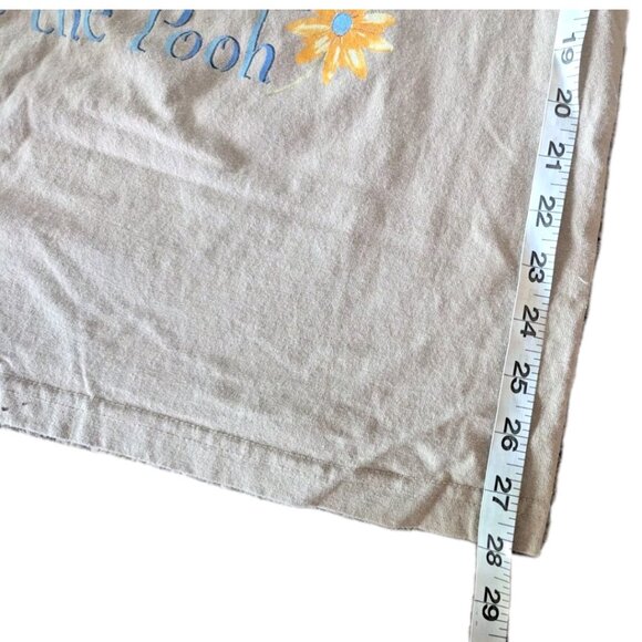 VTG Disney Winnie The Pooh Flowers T-Shirt Adult Sz L Tan - Picture 3 of 7
